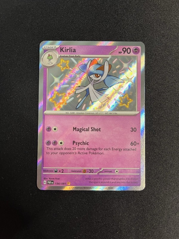 Kirlia 154/091 Pokemon SV: Paldean Fates Shiny Rare Holo - MINT! gallery
