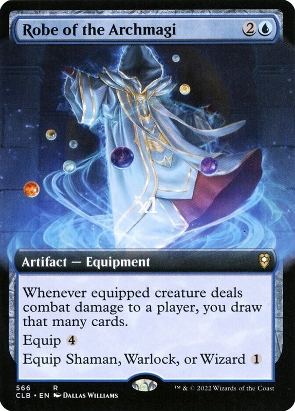 MTG Foil Borderless CMR: Battle for Baldur’s Gate CLB Robe of the Archmagi MINT