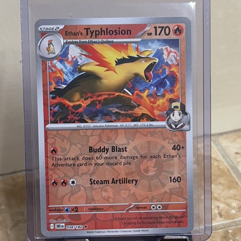 Pokémon Ethan’s Typhlosion D.R Rare Reverse Holo Stage 2 TCG Great Centering
