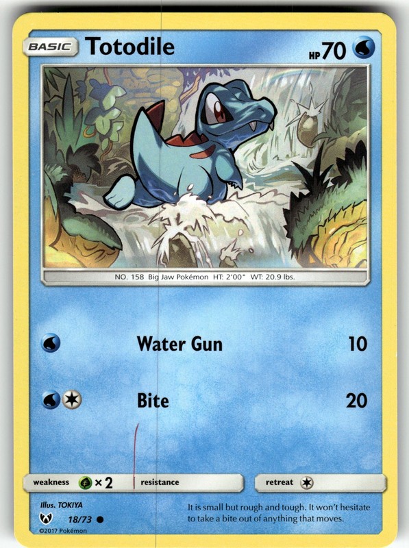 Totodile 18/73 Shining Legends LP Pokemon Card TCG