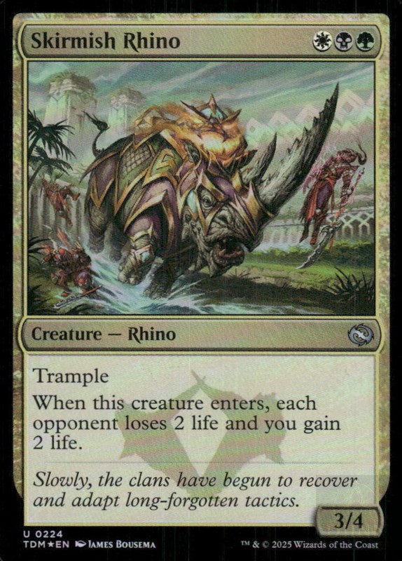 SKIRMISH RHINO 224 UC MAGIC: THE GATHERING FOIL NM/M