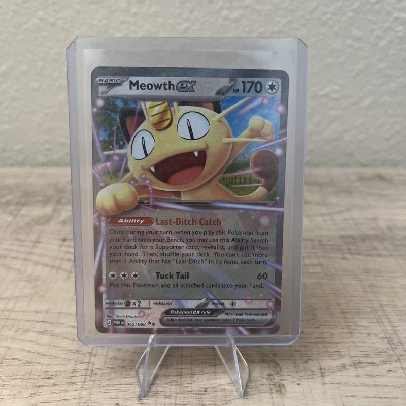Pokémon Meowth EX Double Rare 170 HP Perfect Order 062/088