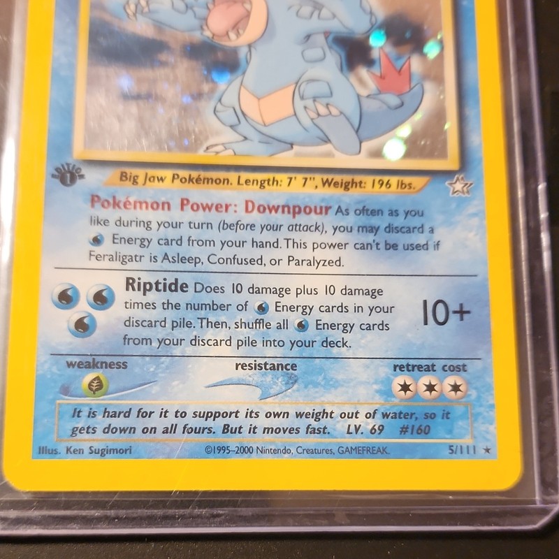 Pokemon TCG Feraligatr 5/111 Neo Genesis 1st Ed Holo Rare English 2000 120HP gallery