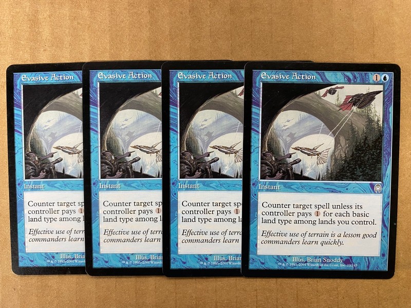 MTG 4x Evasive Action # 23 Apocalypse Premodern Magic the Gathering x4 NM