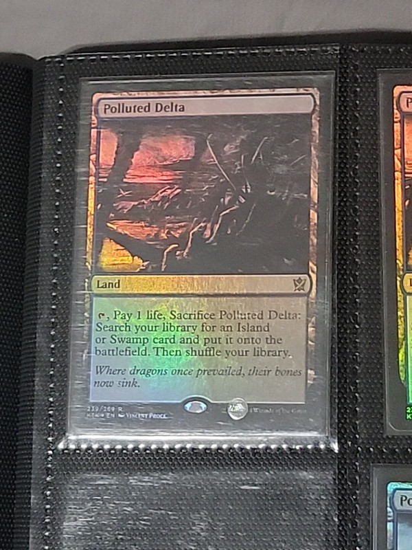 MTG Polluted Delta Khans of Tarkir FOIL X4 239/269 Rare Playset gallery