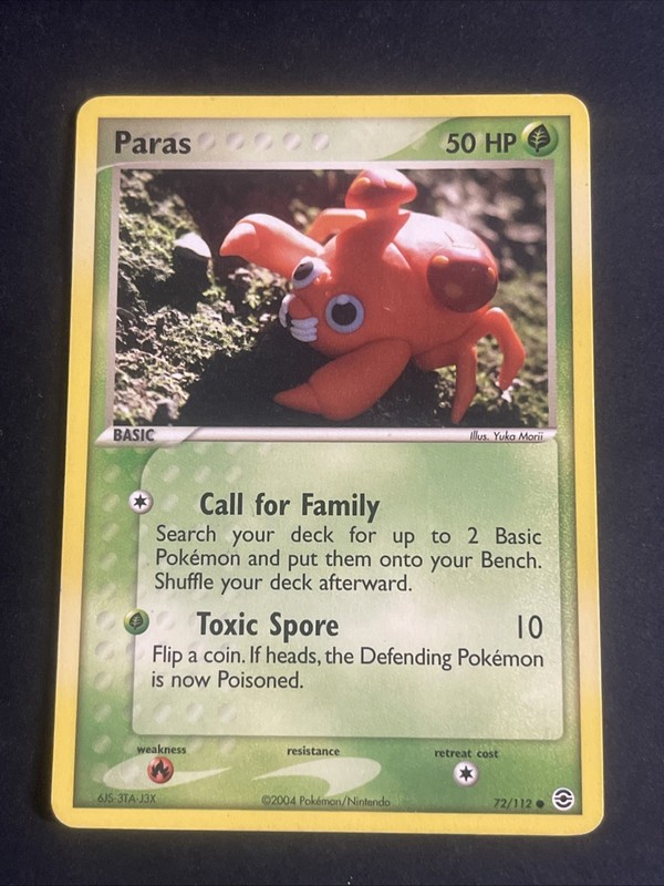 PARAS – 72/112 – FireRed LeafGreen – Common – Pokemon Card –