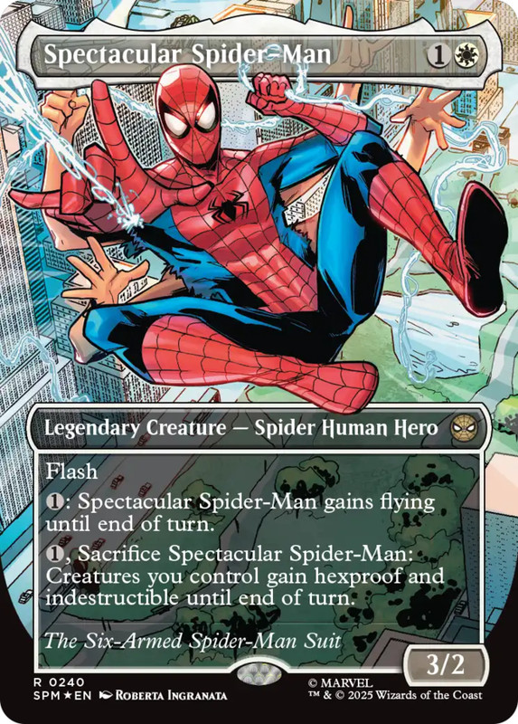 MTG Spectacular Spider-Man (0240) – Textured Foil – Borderless, Marvel’s Spider-