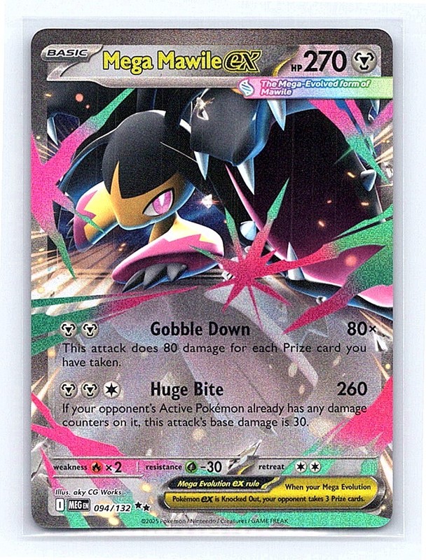 Mega Mawile ex Holo 094/132 ME01: Mega Evolution Double Rare NM