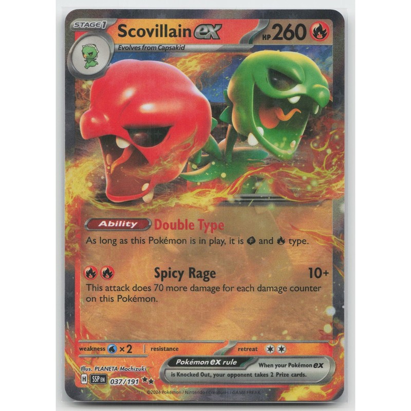 Scovillain ex Holo Surging Sparks 037/191 RR NM Pokemon