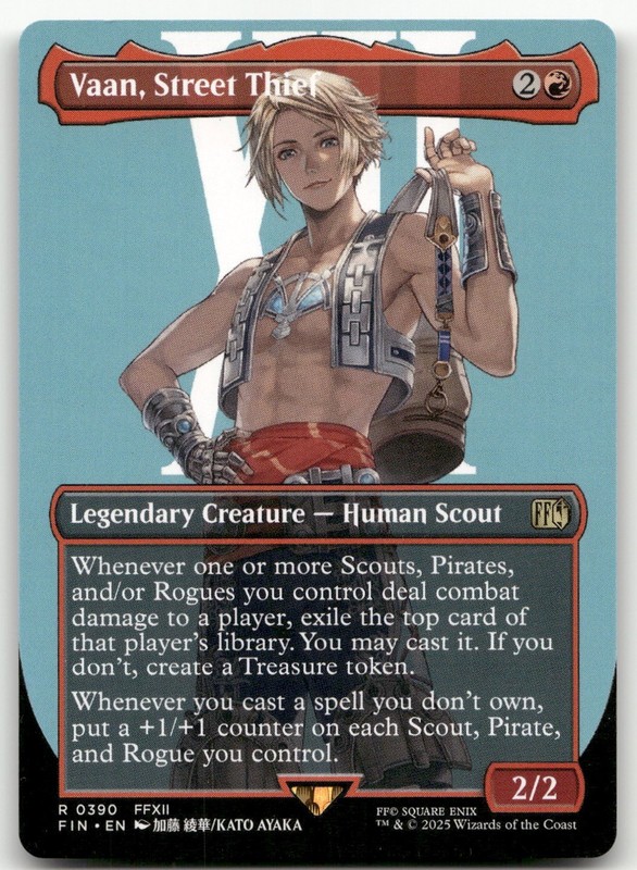 Vaan, Street Thief (Borderless) #390 (NM) Final Fantasy FIN Magic MTG