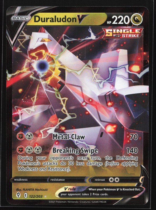 Duraludon V 122/203 SWSH07: Evolving Skies Ultra Rare Pokemon Card