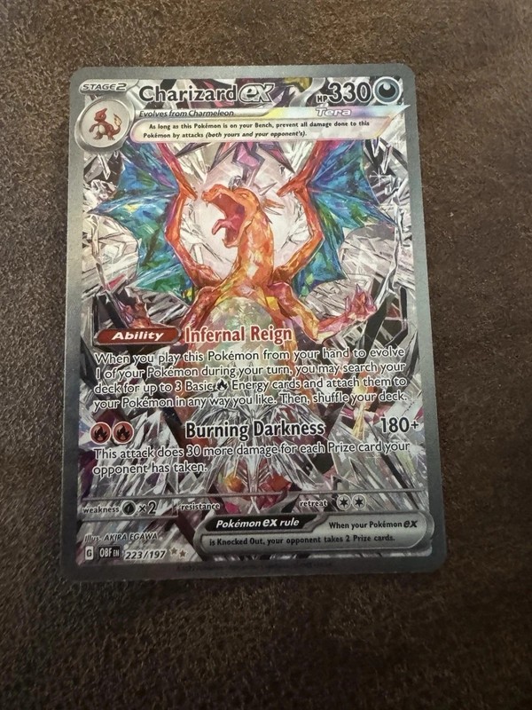 Charizard ex 223/197 Obsidian Flames SIR Holo Near Mint
