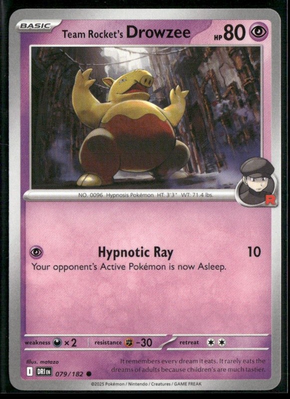 SV10: Destined Rivals #079/182 Team Rocket’s Drowzee