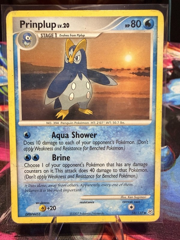 Pokémon Prinplup 80HP Diamond & Pearl 58/130 Uncommon Stage 1 Regular Card