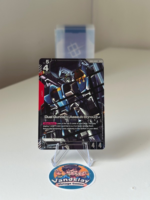 Duel Gundam (Assault Shroud) GD01-045 LR+ Newtype Rising Gundam Near Mint