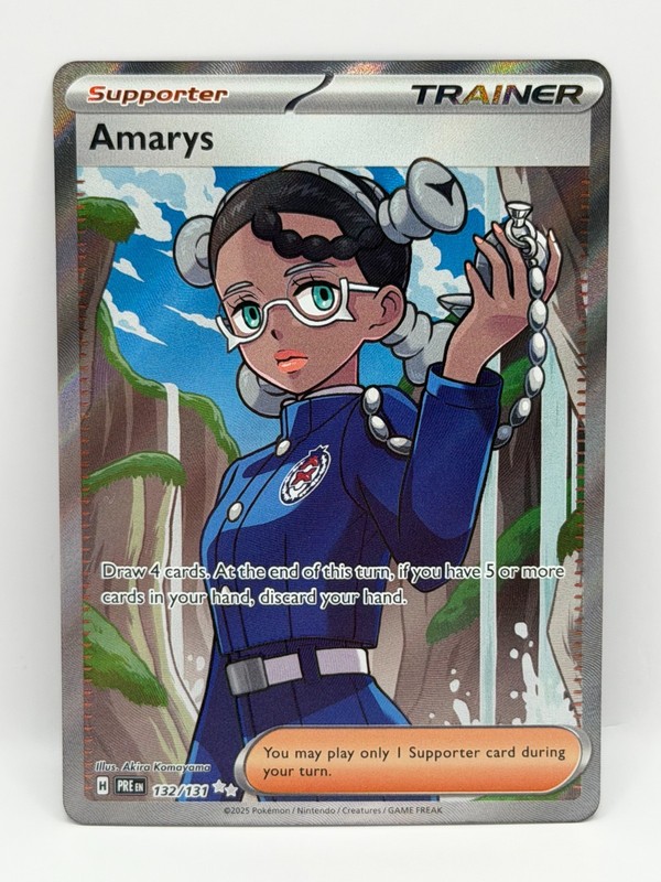 Amarys 132/131 Prismatic Evolutions NM Ultra Rare Holo Pokemon TCG