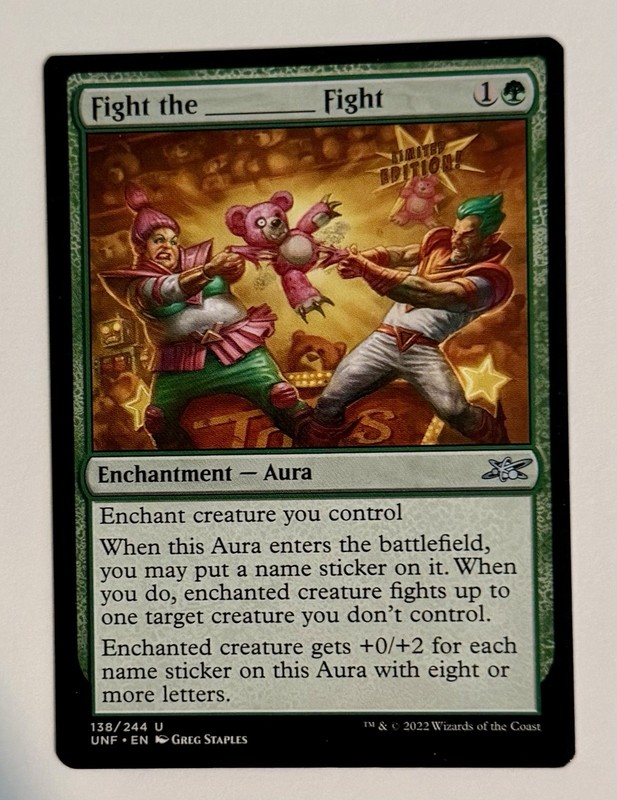MTG Magic the Gathering Fight the _____ Fight (138/689) Unfinity NM