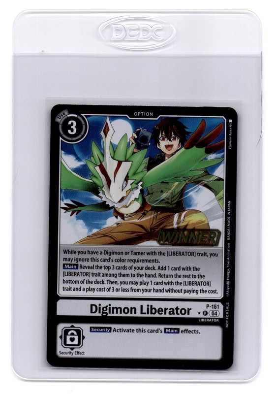 Digimon Promotion Cards #P-151 P Digimon Liberator Foil WINNER