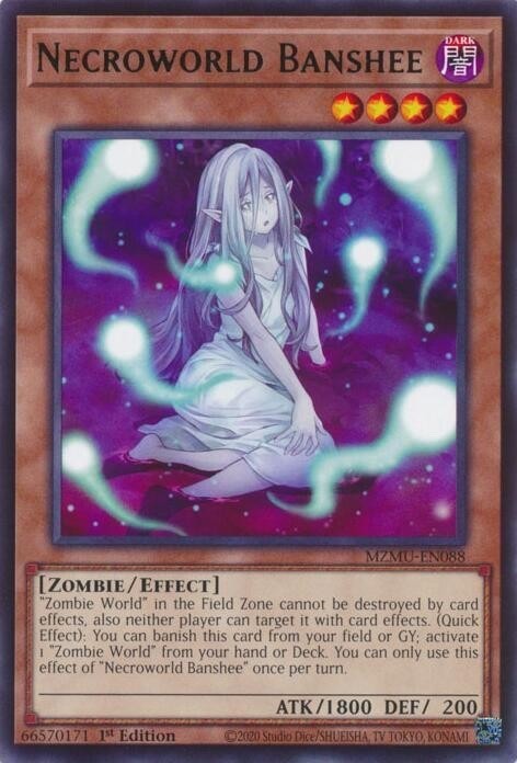 Necroworld Banshee – MZMU-EN088 – Rare – 1’st Edition – NM/M