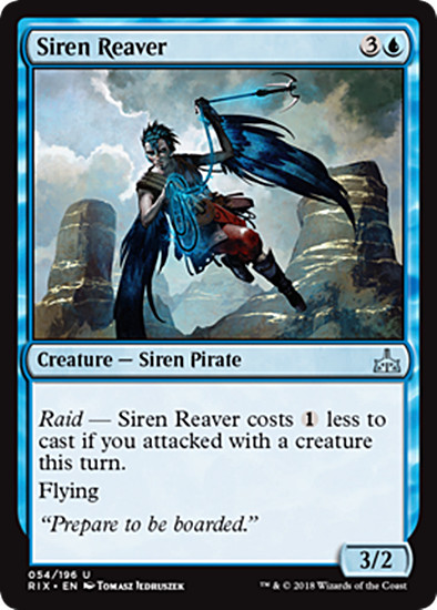 SIREN REAVER ~mtg NM Rivals of Ixalan Unc x4