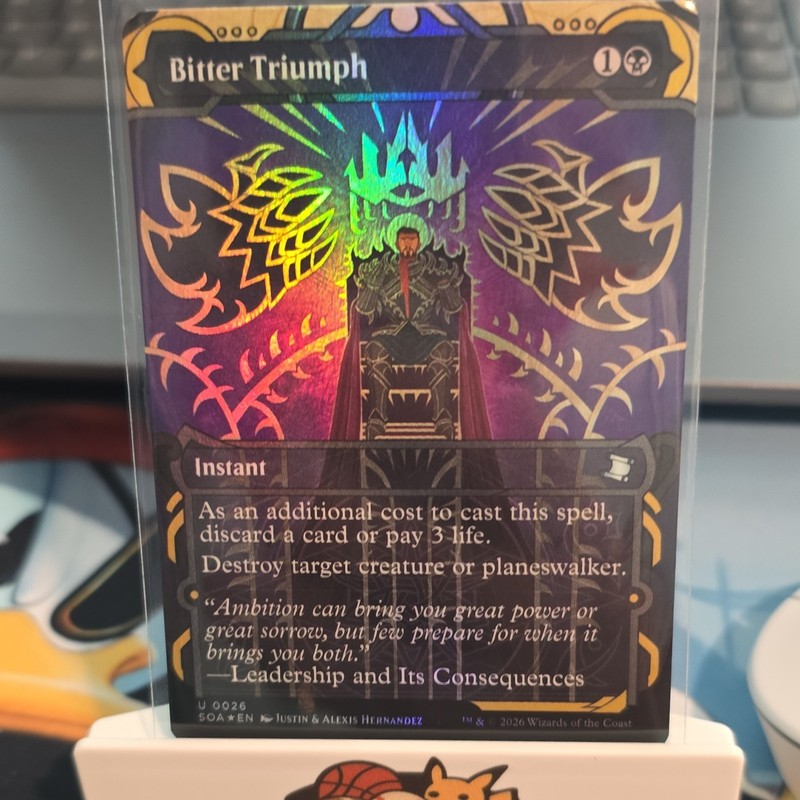 Magic: The Gathering Bitter Triumph Instant Uncommon Black SOA:EN 0026 Holo