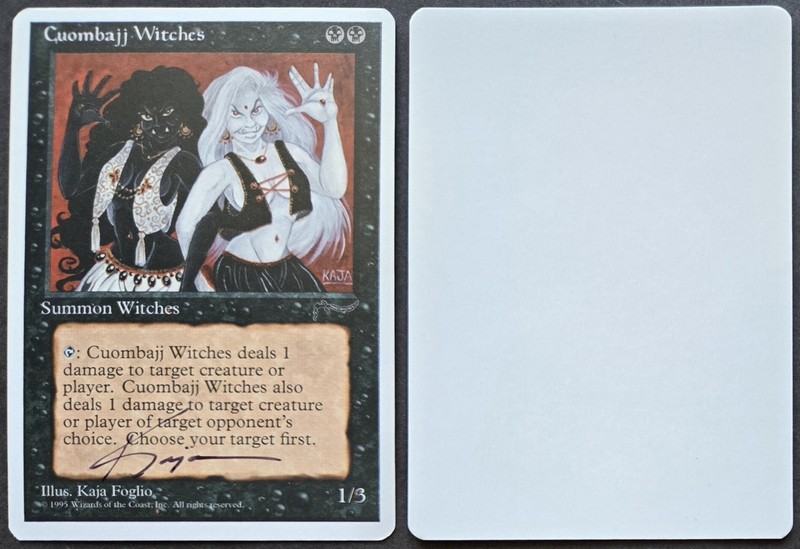 SIGNED MtG Magic Kaja Foglio Artist Proof _Chronicles_ Cuombajj Witches _ 20/100