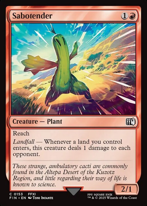 Sabotender #153 > MTG > FIN > FOIL > Lightly Playеd
