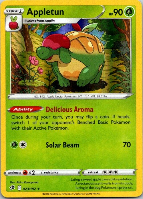 Appletun Holo Rare SWSH02: Rebel Clash 023/192 NM