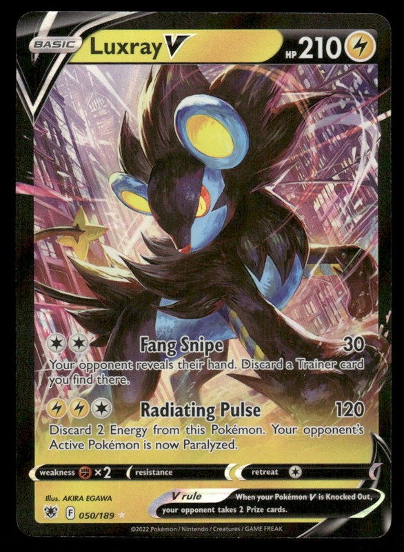 Luxray V Holo Ultra Rare SWSH10: Astral Radiance 050/189 NM