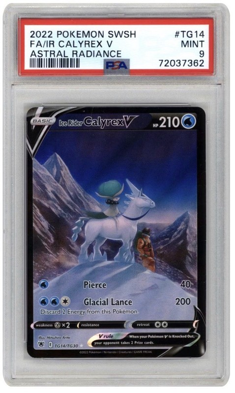 Ice Rider Calyrex V TG14/TG30 Swsh10: Astral Radiance Trainer Gallery Holo PSA 9