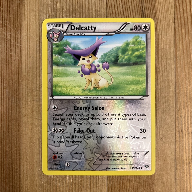 Pokémon TCG Delcatty XY 105/146 Reverse Holo Uncommon LP
