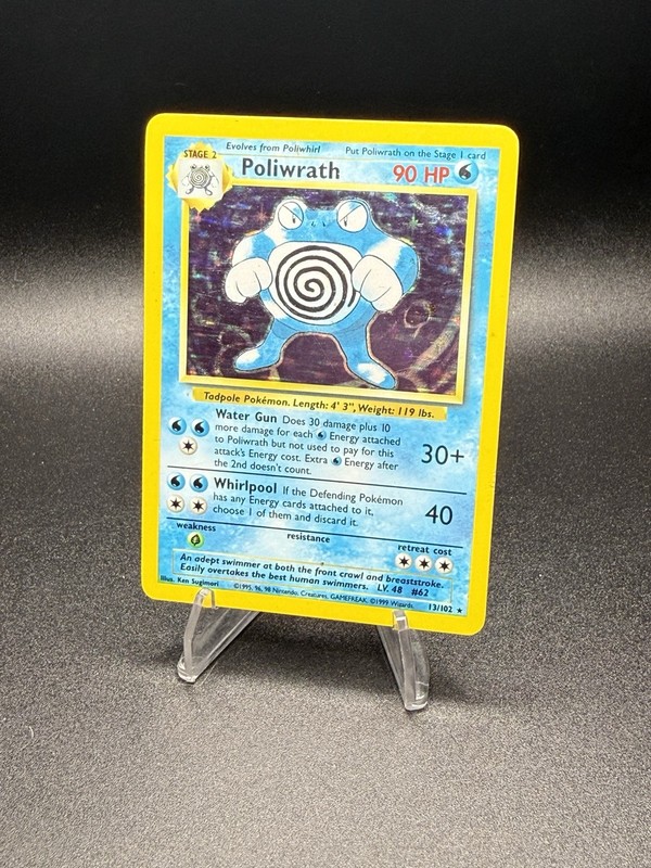 Pokemon Poliwrath 013/102 Base Set Holo