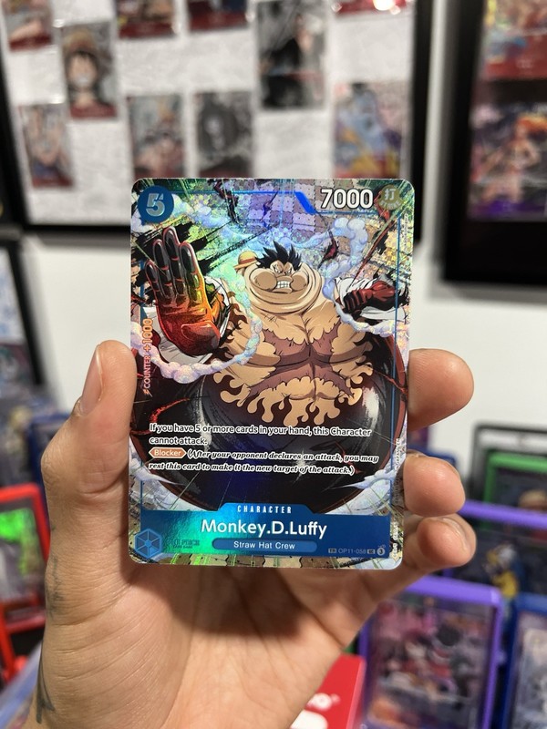 One Piece Monkey D. Luffy OP11-058 (TR) Treasure Rare Carrying On His Will NM