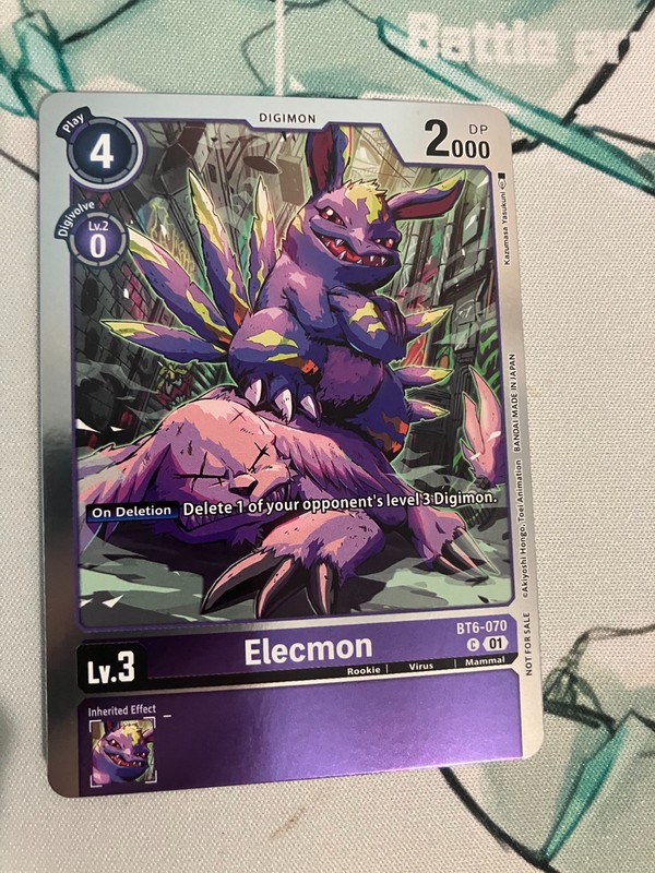 Elecmon BT6-070 C FOIL Digimon CCG | Tournament Pack Vol.12 NM