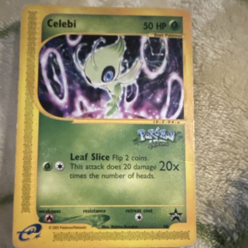 Pokémon TCG Celebi Wotc Promo 50/53 Promo Regular Basic 50 HP English Leaf Slice