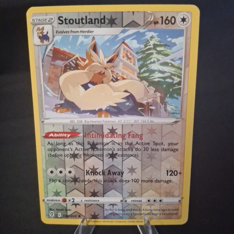 Stoutland 135/203 SWSH07: Evolving Skies Reverse Holo Any 3 Free Ship