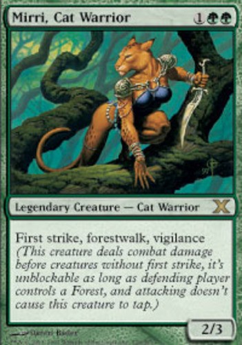 1 x Mirri, Cat Warrior – 10th Edition – Light Play – MTG