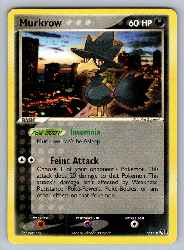 Murkrow 8/17 Uncommon POP Series 1 Pokemon Lightly Played