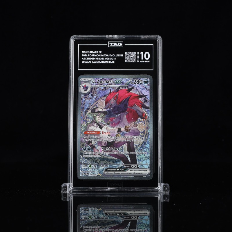 N’s Zoroark Ascended Heroes EX 286 Pokemon TAG Gem Mint 10 Score 969